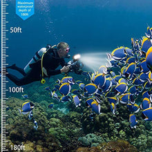 Load image into Gallery viewer, Suptig Waterproof Light Underwater Light for Gopro Hero 13, Hero 12,11,10, 9, 8, 7, 6, 5, 4, 3,2, DJI osmo, Akaso, Insta 360 and Canon Nikon Sony Olympus SLR Cameras Waterproof 180ft(55m), black_8489