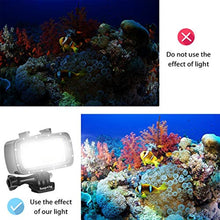 Load image into Gallery viewer, Suptig Waterproof Light Underwater Light for Gopro Hero 13, Hero 12,11,10, 9, 8, 7, 6, 5, 4, 3,2, DJI osmo, Akaso, Insta 360 and Canon Nikon Sony Olympus SLR Cameras Waterproof 180ft(55m), black_8490