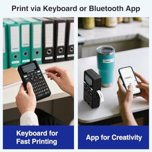 Load image into Gallery viewer, SUPVAN E11 Keyboard & Bluetooth Label Maker Machine, Black_677