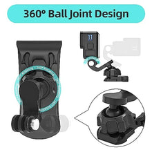 Load image into Gallery viewer, SUREWO Car Sun Visor Mount, Quick Clip Sun Visor Mount with Universal Ball J Hook Compatible with GoPro Hero 13 12 11 10 9 8 7 6 5 Black,DJI Osmo Action 5 pro/4/3,AKASO and More_1327