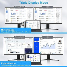 Load image into Gallery viewer, Surface Docking Station with 4K HDMI, USB-C Thunderbolt 4 (Display+Data+100W PD), 2 USB 3.0, 3.5mm Audio, SD/TF Card Reader, Sliver_7691
