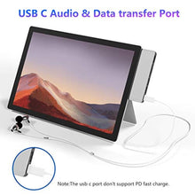 Load image into Gallery viewer, Surface Pro 7 USB C Hub, 6-in-2 Aluminum Surface Pro 2019 Dock with 4K HDMI Adapter+ USB C Audio & Data Transfer Port +2 USB 3.0+SD/TF Card Reader, Converter Combo Adaptor for Surface Pro 7, Silver_8481