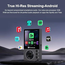 Load image into Gallery viewer, Surfans F20 Pro Hi-Res Music Player, Dual ESS9018 DAC,DSD512, Spotify & Tidal Support, WiFi & Bluetooth LDAC, 4.4mm Balanced(500mW), Expandable 1TB, Touchscreen Portable MP3 DAP (Gray)_18