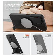 Load image into Gallery viewer, SURITCH for Samsung Galaxy S25 Ultra Phone Case, Magnetic Protective Cover with Camera Cover & Adjustable Metal Kickstand for Galaxy S25 Ultra (2025)-Black_3301