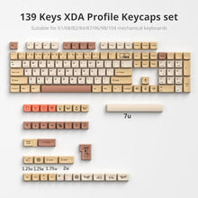 Load image into Gallery viewer, surmen 139 XDA Profile PBT Keycaps 75 Percent, Custom keycaps Dye Sublimation with ISO Keys for 61/68/82/87/108 Mechanical Keyboard (Stamp)_6507