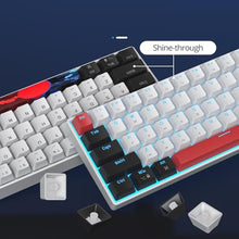 Load image into Gallery viewer, surmen 65% Mechanical Gaming Keyboard with Linear Red Switch, Wired Mini Compact Keyboard 60 Percent Backlit for Laptop Desktop PC Gamers68 White-Ice Blue, WhiteIceBlue_6056