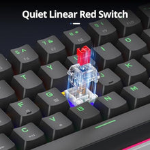 Load image into Gallery viewer, surmen 65% Mechanical Gaming Keyboard with Linear Red Switch, Wired Mini Compact Keyboard 60 Percent Backlit for Laptop Desktop PC Gamers68 Sound Wave B-Rainbow, SoundWaveBRainbow_6043