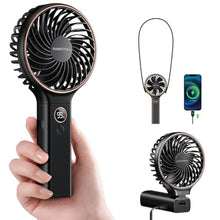 Load image into Gallery viewer, SWEETFULL Handheld Portable Fan, 5000mAh Rechargeable Battery, 6 Speed Wind, LED Digital Display, Foldable Electric Personal Mini Travel Fan with Backup Power, Summer Essentials Gifts for Women Girl_1