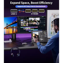 Load image into Gallery viewer, SWITCHFLUX USB C to 3 HDMI Adapter |4K60Hz HDMI Splitter Extended Display 1 in 3 Out MST Hub with 100W PD for Multiple Monitors Converter Compatible with Laptop,PC,USB-C Graphics Card, usbctohdmiadapter_4542
