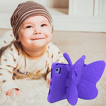 Load image into Gallery viewer, Tading Cute Butterfly Kids Case for Apple iPad (A16) 11th Generation 11 Inch (2025), iPad 10th Generation 10.9 Inch (2022), 3D Cartoon EVA Foam Shockproof Stand Cover for Girls - Purple_835