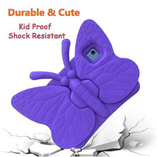 Load image into Gallery viewer, Tading Cute Butterfly Kids Case for Apple iPad (A16) 11th Generation 11 Inch (2025), iPad 10th Generation 10.9 Inch (2022), 3D Cartoon EVA Foam Shockproof Stand Cover for Girls - Purple_2755
