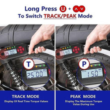 Load image into Gallery viewer, TAGVIT 1/4 Inch Drive Digital Torque Wrench, 1.1-22.1Ft.lb/1.5-30Nm Electronic Bike Torque Wrench, 2% Accuracy with Preset Value, Data Storage, Buzzer and LED Flash Notification for Bicycle Moto, Black_6729