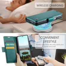 Load image into Gallery viewer, Taneny Designed for Samsung Galaxy Z Fold 7 Case (2025),PU Leather Wallet Flip Folio Case with Card Holder RFID Blocking Kickstand Shockproof Phone Cover for Samsung Galaxy Z Fold 7 5G (Teal)_4423
