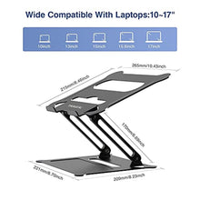 Load image into Gallery viewer, targeal Adjustable Laptop Stand,Portable Laptop Computer Stand Riser&Multi-Angle Stand with Heat-Vent to Elevate Laptop Holder for Mac,Notebook,Lenovo KT1-black_332
