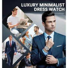 Load image into Gallery viewer, Taxau Men's Wrist Watches Waterproof Dress Watch for Men Analog Silver Watch Stainless Steel Band Grey Face Luxury Big Dail Large Wrist Watch for Gentlemen Luminous Hands Relojes Hombres, GreyFaceG_3589