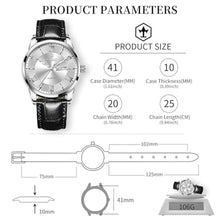 Load image into Gallery viewer, Taxau Mens Watches Black Leather Band White Dial with Day Date Silver Watches for Mens Quartz Large Face Classic Roman Numerals Waterproof Relojes para Hombres, BlackLeatherStrapWhiteFaceGP_25