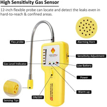 Load image into Gallery viewer, Techamor Y201 Portable Battery Powered Methane Propane Combustible Natural Gas Leak Sniffer Detector_1059