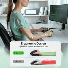 Load image into Gallery viewer, TECKNET Ergonomic Mouse, Rechargeable Vertical Ergo Mouse Wireless 800-4800 Levels 5 Adjustable DPI, Silent 2.4GHz Optical Carpal Tunnel Mouse for Right Hand, USB Wireless Mice for Laptop, PC_3410