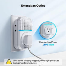 Load image into Gallery viewer, TECKNET Wireless Doorbell, Self-Powered Doorbell, 0-110db Plug-through Wireless Doorbell Ringer for Homes Classroom, IP66 Waterproof 1300ft Door Chime with Extra Socket, 60 Chimes, LED Light (White)_8444