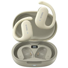 Load image into Gallery viewer, TEDELON Open Ear Headphones Bluetooth 5.4: 50H Playtime Wireless Earbuds, 16.2mm Drivers, IPX6 Waterproof, LED Display, Comfort Fit for Running, Cycling, Workouts, White, Beige_1