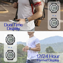 Load image into Gallery viewer, TEKMAGIC Mens Digital Sports Watch 10 ATM 330ft Waterproof with Backlight, Alarm Clock, Stopwatch, Calendar, Dual Time Display, Suitable for Swimming and Diving_1310