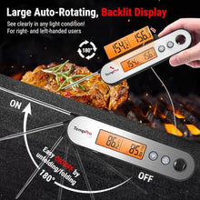 Load image into Gallery viewer, TempPro TempSwift Rechargeable Digital Meat Thermometer for Cooking, Silver_955