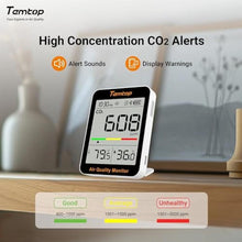 Load image into Gallery viewer, Temtop CO2 Monitor Indoor Air Quality Monitor with BLE App Connectivity, Portable CO2 Meter, CO2, Temperature, Humidity for Home, Office, or School_5