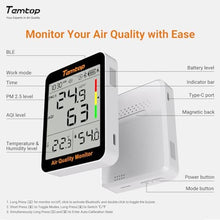Load image into Gallery viewer, Temtop S1+ Smart Air Quality Monitor with Indoor Thermometer Hygrometer_280