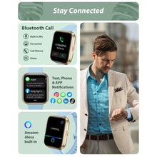 Load image into Gallery viewer, Tensky Smart Watch for Men Women(Call Receive/Dial), Alexa Built-in, 1.8" Touch Screen Fitness Tracker with Heart Rate Sleep Tracking, 100 Sports Modes, 3ATM Waterproof Smartwatch for Android iPhone, LightBlue_1