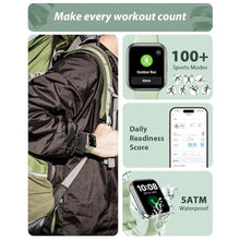 Load image into Gallery viewer, Tensky Smart Watch for Men Women(Call Receive/Dial), Alexa Built-in, 1.8" Touch Screen Fitness Tracker with Heart Rate Sleep Tracking, 100 Sports Modes, 5ATM Waterproof Smartwatch for Android iPhone, Green_332