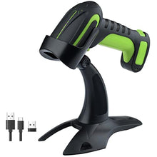 Load image into Gallery viewer, Tera Barcode Scanner Wireless with Stand: Industrial Drop-resistant Green_1