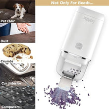 Load image into Gallery viewer, The Beadsmith CraftVac Rechargeable Mini Vacuum Basic Elements Quiet 1 Button Operation 2 Suction Levels 2 Nozzle Attachments Great for Beads, Glitter & More Instructions Included, Silver_78