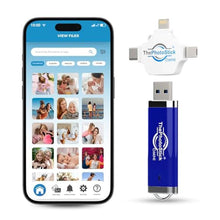 Load image into Gallery viewer, ThePhotoStick Omni 256GB Photo Backup for iPhone, Android and Computers, Blue_329