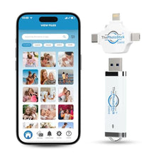 Load image into Gallery viewer, ThePhotoStick Omni 64GB Photo Backup for iPhone, Android and Computers, White_350