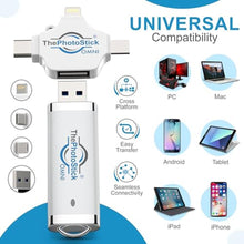 Load image into Gallery viewer, ThePhotoStick Omni 64GB Photo Backup for iPhone, Android and Computers, White_351