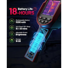 Load image into Gallery viewer, Thermal Camera, 240 x 240 TSIR Imaging Resolution, -4F to 1022F, 18-Hour Battery Life, 25Hz Mini Handheld Infrared Camera, 2.8" Screen, LED Lamp, 16 GB, Temp Alerts, Auto Shutdown, IP54, VectorPoint_164