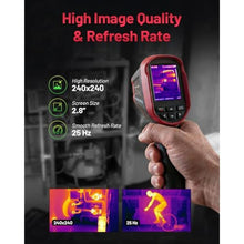 Load image into Gallery viewer, Thermal Camera, 240 x 240 TSIR Imaging Resolution, -4F to 1022F, 18-Hour Battery Life, 25Hz Mini Handheld Infrared Camera, 2.8" Screen, LED Lamp, 16 GB, Temp Alerts, Auto Shutdown, IP54, VectorPoint_165