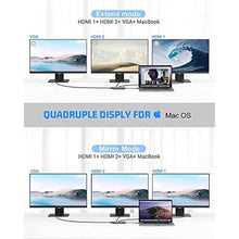 Load image into Gallery viewer, Thunderbolt 3 Dock, Docking Station, 12 in 1 Laptop Docking Station Quadruple Monitors with 4K Dual HDMI,VGA,Ethernet,USB 3.0,100W PD for USB C Device, GREY_2198