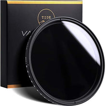 Load image into Gallery viewer, Tide Optics 62mm Variable ND Filter (ND2 - ND400) Circular Neutral Density Lens Filter, Black_1