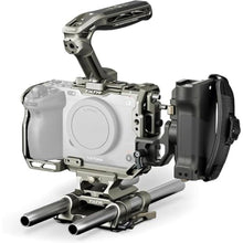 Load image into Gallery viewer, Tilta Camera Cage Pro Kit for FX3, FX3A, FX30 V2 | Top Plate NATO Rail, Cold Shoe, 1/4"-20 and 3/8"-16 | Includes Cage, Top Handle, Side Handle, Baseplate | Titanium Gray, TitaniumGray_1