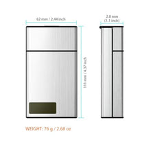 Load image into Gallery viewer, Timed Lock Box Time Locking Small Container with 999 Hours LCD Display Portable Locking Box with Timer Lock for Storage Break Bad Habits Credit card, Cash, Key,Medication, Silver_1635