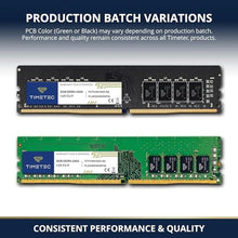 Load image into Gallery viewer, Timetec 16GB KIT (2x8GB) DDR4 2400MHz (PC4-2400T) PC4-19200 UDIMM Desktop RAM 288-Pin 1.2V CL17 Non-ECC Unbuffered DIMM Memory Module Upgrade, Gold_267