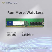 Load image into Gallery viewer, Timetec 16GB KIT (2x8GB) DDR4 2400MHz (PC4-2400T) PC4-19200 UDIMM Desktop RAM 288-Pin 1.2V CL17 Non-ECC Unbuffered DIMM Memory Module Upgrade, Gold_269