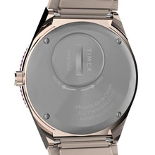 Load image into Gallery viewer, Timex Women's Q 36mm Watch - Two-Tone Expansion Band Pink Dial Rose Gold-Tone Case, TwoTonePinkRoseGoldTone_7148