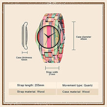 Load image into Gallery viewer, Tiong Colored Wooden Men's Watch, Quartz Movement dial, Casual Sports Watch_791