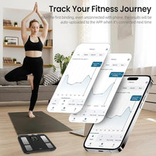 Load image into Gallery viewer, TIPRE Smart Scale for Body Weight 8-Electrode Digital Weight Scale for Body Fat Bathroom Scale with BMI Full Body Composition Analysis with Bluetooth Health Monitor for Weight Loss, 400lb, Black_6142