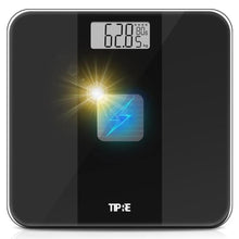 Load image into Gallery viewer, TIPRE Solar Powered Weight Scale with Endless Power, Scale for Body Weight, Electronic Bathroom Scale for Weight Loss, Digital Weighing Scale with 0.1lb Accuracy No Battery Required, 400lb/180kg, Black_1