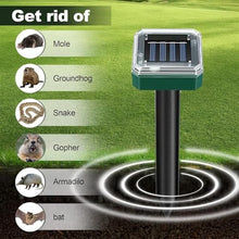 Load image into Gallery viewer, Tirgo Mole Repellent Solar Powered 8 Pcs Snake Repeller for Yard Ultrasonic, Green_131