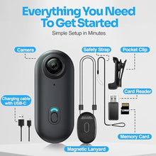 Load image into Gallery viewer, TIROL SUPPLIES 4K Mini WiFi Action Camera 64GB Thumb POV Portable Body Cam Wearable Video Recorder, MP4 Recording & App Viewing, Body Camera Easy to Use for Lecture, Cycling, Vlogging, Pet, Outdoors, BLACK_610