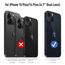 Load image into Gallery viewer, TITACUTE for iPhone 15 Plus Case 14 Plus Wallet 1-5 Credit Card Holder Slot Flip Cover Design Back Pocket Dual Layer Armor Anti-Scratch Hard Shell Hybrid Protective Bumper for iPhone 15+/14+ Gunmetal_3069